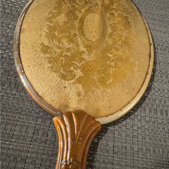 Gold and Brown Antique Vintage Mirror - Picture 4 of 7